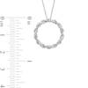 Thumbnail Image 2 of 1/5 CT. T.W. Diamond Twist Circle Pendant in Sterling Silver