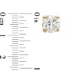 Thumbnail Image 3 of 1/2 CT. T.W. Diamond Solitaire Stud Earrings in 10K Gold (J/I3)