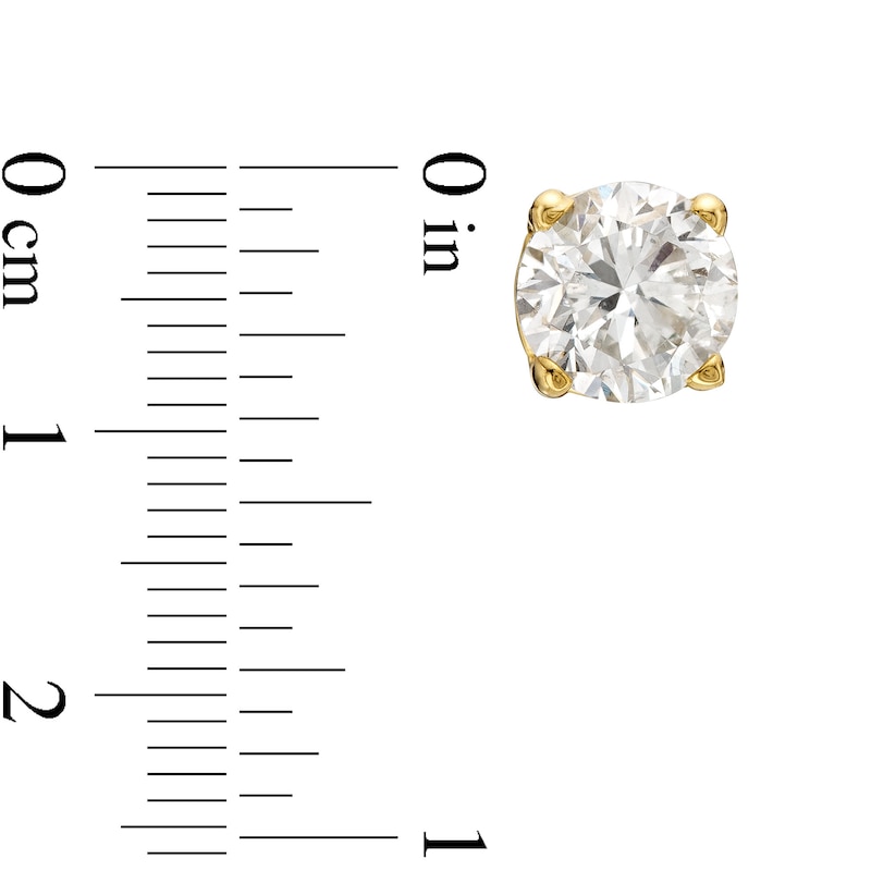 Main Image 3 of 1/2 CT. T.W. Diamond Solitaire Stud Earrings in 10K Gold (J/I3)