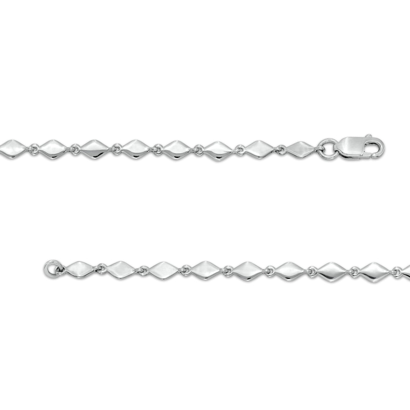 Main Image 3 of 3/8 CT. T.W. Diamond Marquise Link Necklace in Sterling Silver