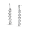 Thumbnail Image 1 of 1 CT. T.W. Diamond Cascading Five Stone Dangle Drop Earrings in 10K White Gold