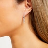 Thumbnail Image 2 of 1 CT. T.W. Diamond Cascading Five Stone Dangle Drop Earrings in 10K White Gold
