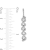 Thumbnail Image 3 of 1 CT. T.W. Diamond Cascading Five Stone Dangle Drop Earrings in 10K White Gold