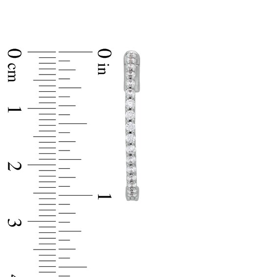 1 CT. T.w. Diamond Inside-Out Hoop Earrings in 10K White Gold