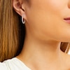 Thumbnail Image 2 of 1/2 CT. T.W. Diamond Inside-Out Hoop Earrings in 10K White Gold