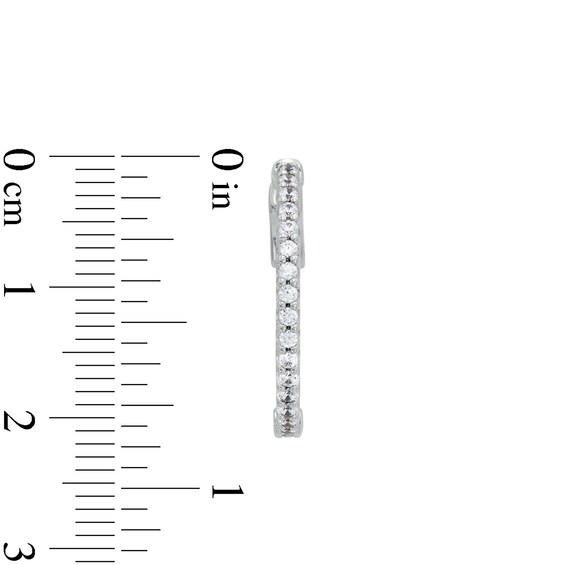 1/2 CT. T.w. Diamond Inside-Out Hoop Earrings in 10K White Gold