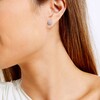 Thumbnail Image 2 of 1/4 CT. T.W. Multi-Diamond Layered Frame Stud Earrings in 10K White Gold