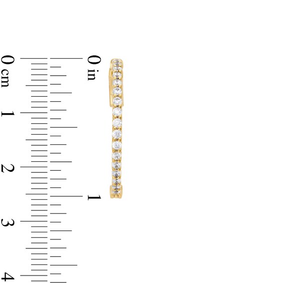 1 CT. T.w. Diamond Inside-Out Hoop Earrings in 10K Gold