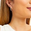 Thumbnail Image 2 of 1/2 CT. T.W. Diamond Inside-Out Hoop Earrings in 10K Gold
