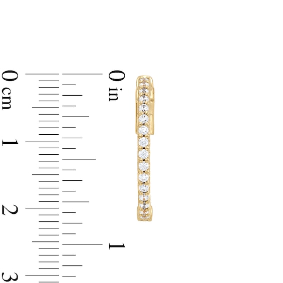 1/2 CT. T.w. Diamond Inside-Out Hoop Earrings in 10K Gold
