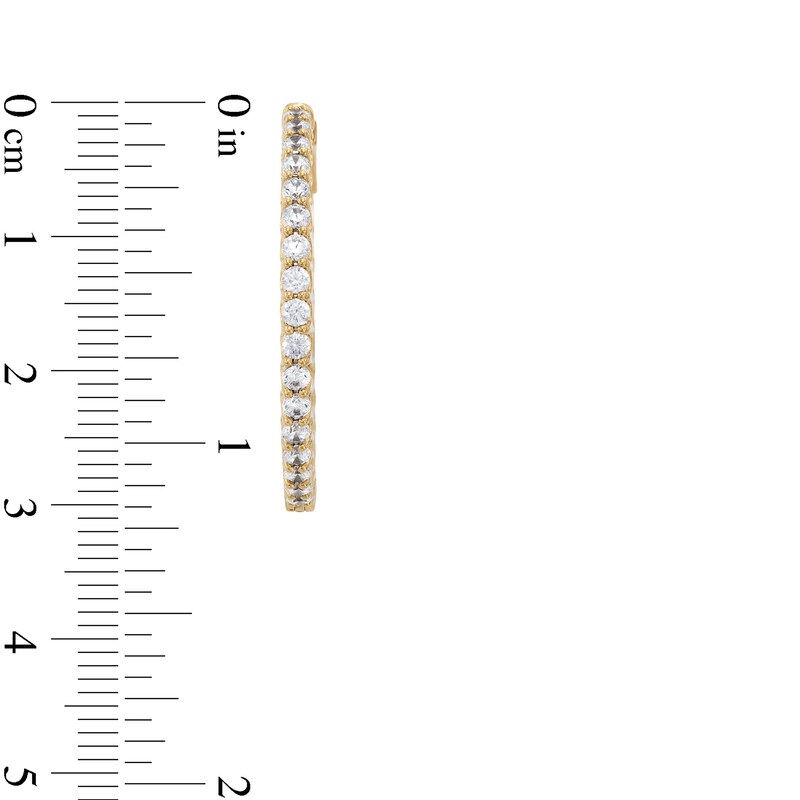 Main Image 3 of 2 CT. T.W. Diamond Inside-Out Hoop Earrings in 10K Gold