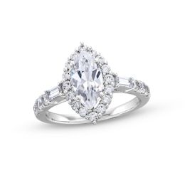 1-3/4 CT. T.W. Marquise-Cut Certified Lab-Grown Diamond Frame Engagement Ring in 14K White Gold (F/VS2)