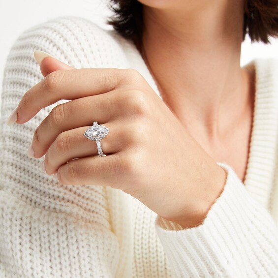 1-3/4 CT. T.w. Marquise-Cut Certified Lab-Grown Diamond Frame Engagement Ring in 14K White Gold (F/Vs2)