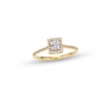 Thumbnail Image 1 of 1/4 CT. T.W Princess-Shaped Multi-Diamond Square Frame Promise Ring in 10K Gold
