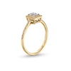 Thumbnail Image 2 of 1/4 CT. T.W Princess-Shaped Multi-Diamond Square Frame Promise Ring in 10K Gold