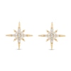 Thumbnail Image 0 of Enchanted Disney Wish 1/10 CT. T.W. Diamond North Star Stud Earrings in Sterling Silver and 10K Gold