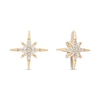 Thumbnail Image 1 of Enchanted Disney Wish 1/10 CT. T.W. Diamond North Star Stud Earrings in Sterling Silver and 10K Gold