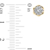 Thumbnail Image 3 of 1/5 CT. T.W. Multi-Diamond Scallop Frame Stud Earrings in 10K Gold