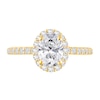 Thumbnail Image 3 of 1-1/2 CT. T.W. Oval Certified Lab-Grown Diamond Frame Engagement Ring in 14K Gold (F/VS2)