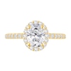 Thumbnail Image 2 of 1-1/2 CT. T.W. Oval Certified Lab-Created Diamond Frame Engagement Ring in 14K Gold (F/VS2)