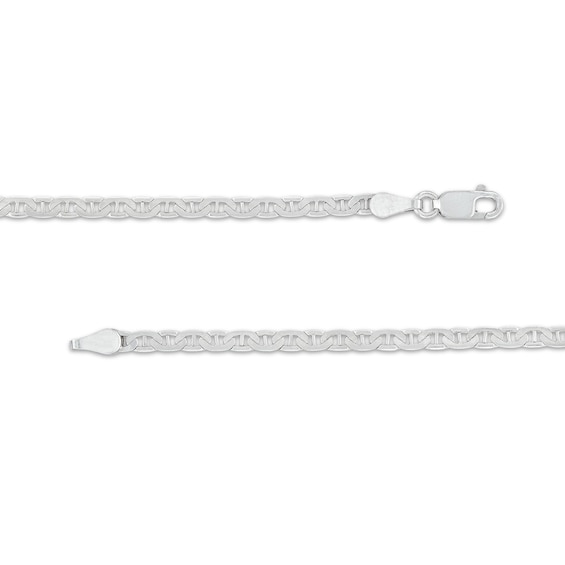 2.5mm Diamond-Cut Mariner Chain Necklace in Solid Sterling Silver