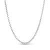 Thumbnail Image 0 of 2.4mm Diamond-Cut Box Chain Necklace in Solid Sterling Silver  - 20"