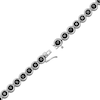 Thumbnail Image 3 of 3-1/2 CT. T.W. Black Diamond Bezel-Set Tennis Bracelet in Sterling Silver - 8.5"