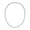 Thumbnail Image 2 of Men's 5 CT. T.W. Black Diamond Bezel-Set Tennis Necklace in Sterling Silver - 22"