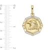 Thumbnail Image 4 of 1/5 CT. T.W. Diamond Hexagon Frame Eagle Profile Necklace Charm in 10K Gold