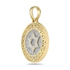 Thumbnail Image 2 of 1/2 CT. T.W. Diamond Greek Key Frame Star of David Medallion Necklace Charm in 10K Gold