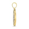 Thumbnail Image 3 of 1/2 CT. T.W. Diamond Greek Key Frame Star of David Medallion Necklace Charm in 10K Gold