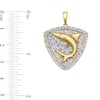 Thumbnail Image 4 of Men's 3/4 CT. T.W. Diamond Shield Shark Necklace Charm in 10K Gold
