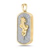 Thumbnail Image 3 of 3/4 CT. T.W. Diamond Dog Tag with Cobra Necklace Charm in 10K Gold