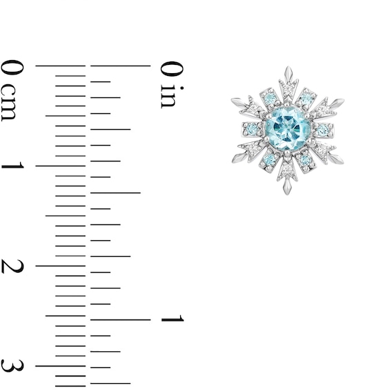 Collectorâs Edition Enchanted Disney Frozen 10th Anniversary Snowflake Pendant and Stud Earrings Set in Sterling Silver