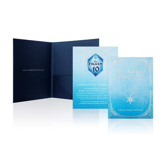 Collectorâs Edition Enchanted Disney Frozen 10th Anniversary Snowflake Pendant and Stud Earrings Set in Sterling Silver