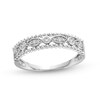 Thumbnail Image 1 of 1/10 CT. T.W. Diamond Marquise Links Beaded Edge Band in 10K White Gold