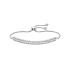 Thumbnail Image 1 of 1/2 CT. T.W. Diamond Miracle Multi-Row Bolo Bracelet in Sterling Silver - 9.5"