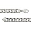 Thumbnail Image 2 of Men's 10.9mm Diamond-Cut Curb Chain Bracelet in Solid Sterling Silver with Gunmetal Grey Ruthenium - 9"