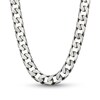 Thumbnail Image 1 of Men's 10.9mm Diamond-Cut Curb Chain Necklace in Solid Sterling Silver  with Gunmetal Grey Ruthenium - 22"