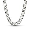 Thumbnail Image 0 of Men's 10.9mm Diamond-Cut Curb Chain Necklace in Solid Sterling Silver  with Gunmetal Grey Ruthenium - 22"