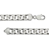 Thumbnail Image 3 of Men's 10.9mm Diamond-Cut Curb Chain Necklace in Solid Sterling Silver  with Gunmetal Grey Ruthenium - 22"