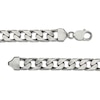 Thumbnail Image 2 of Men's 10.9mm Diamond-Cut Curb Chain Necklace in Solid Sterling Silver  with Gunmetal Grey Ruthenium - 22"