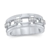 Thumbnail Image 1 of 1/5 CT. T.W. Diamond Chain Link Open Shank Ring in Sterling Silver