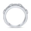 Thumbnail Image 3 of 1/5 CT. T.W. Diamond Chain Link Open Shank Ring in Sterling Silver