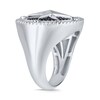 Thumbnail Image 3 of Men's 1/2 CT. T.W. Black and White Diamond Compass Ring in Sterling Silver