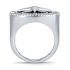 Thumbnail Image 4 of Men's 1/2 CT. T.W. Black and White Diamond Compass Ring in Sterling Silver