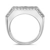 Thumbnail Image 3 of 2 CT. T.W. Black and White Diamond Rectangular Frame Ring in Sterling Silver