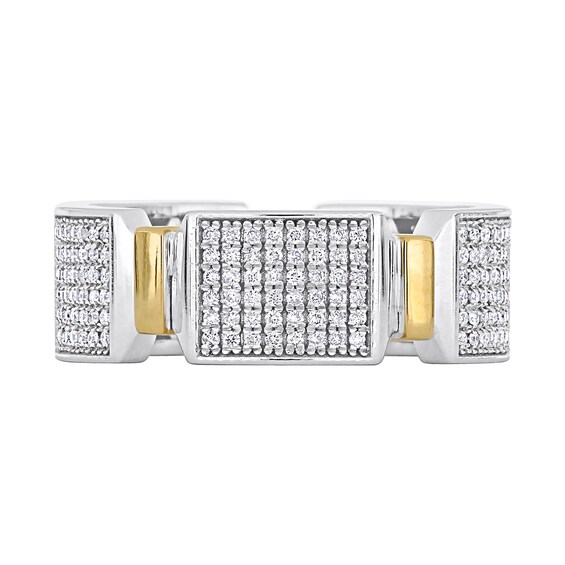 Eternally Bonded 1 CT. T.w. Diamond Collar Station Band in 14K Two-Tone Gold