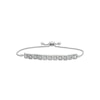 Thumbnail Image 1 of 1/10 CT. T.W. Diamond Watch Band Bolo Bracelet in Sterling Silver - 9.5"