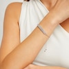Thumbnail Image 2 of 1/10 CT. T.W. Diamond Watch Band Bolo Bracelet in Sterling Silver - 9.5"